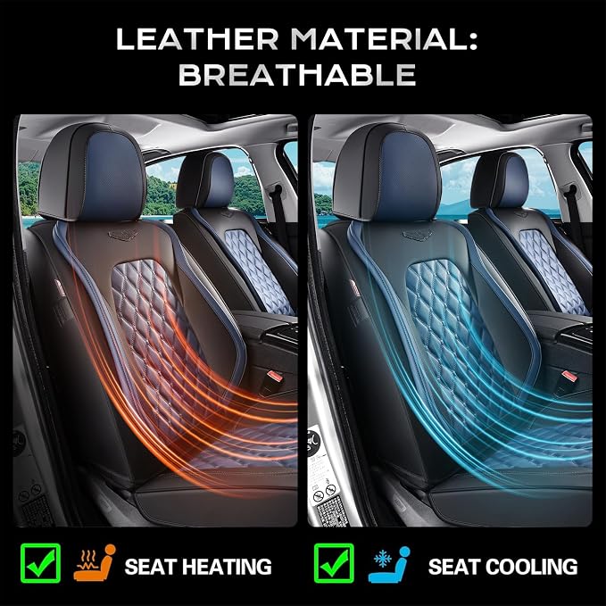Faux Leather Car Seat Covers — Full Set
