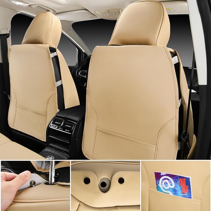 Universal Seat Covers — Full Set — Beige