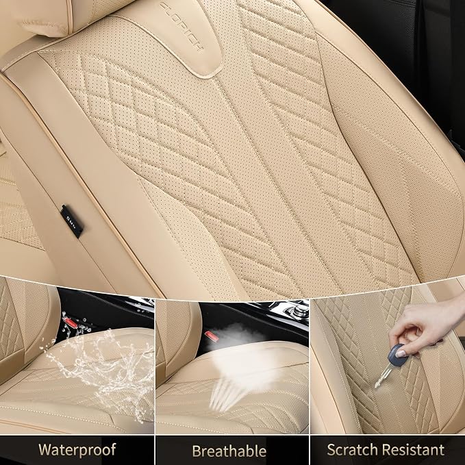 Universal Seat Covers — Front Seat — Beige