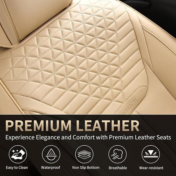 Universal Seat Covers — Full Set — Beige
