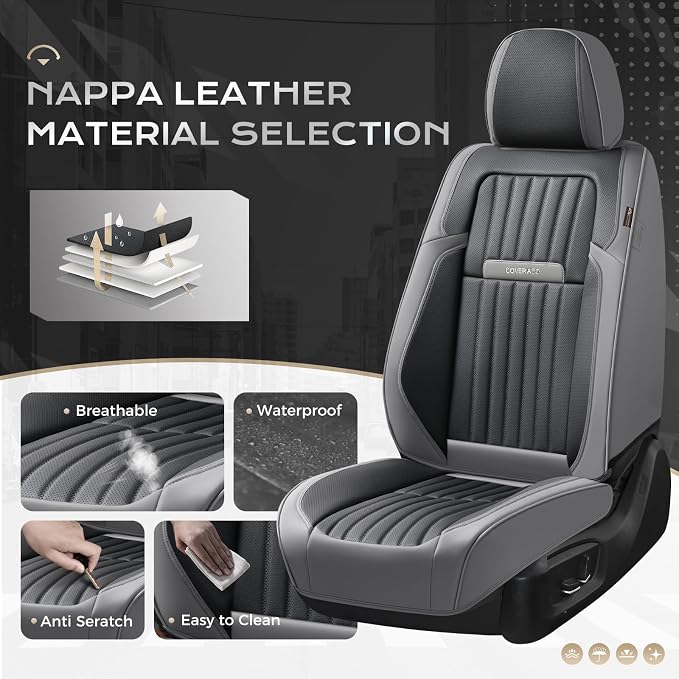 Universal Seat Covers — Front Seat — Gray / Black
