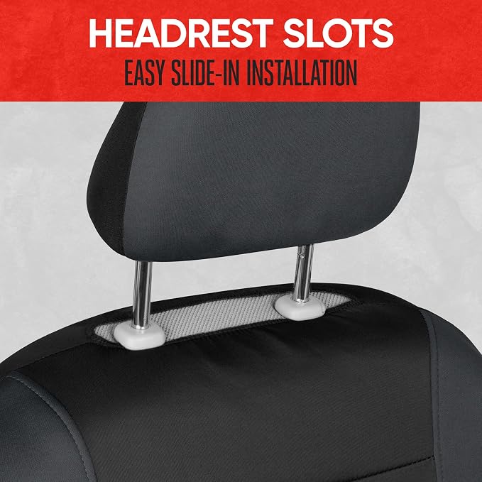 Fabric Car Seat Covers — Front Seat — Gray