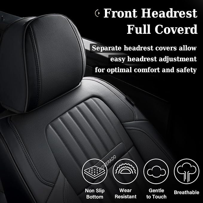 Universal Seat Covers — Front Seat — Black