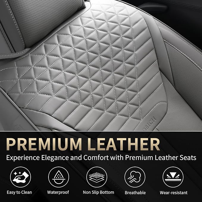 Universal Seat Covers — Front Seat — Gray