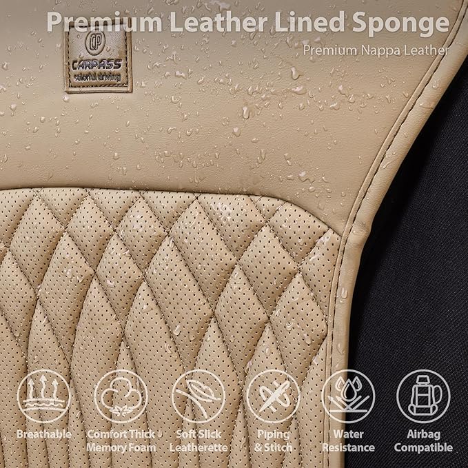 Universal Seat Covers — Front Seat — Beige