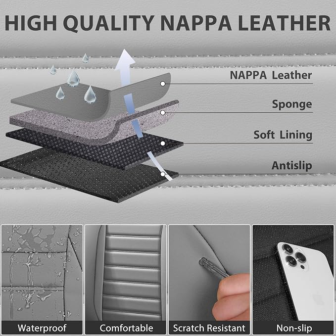 Universal Seat Covers — Full Set — Gray