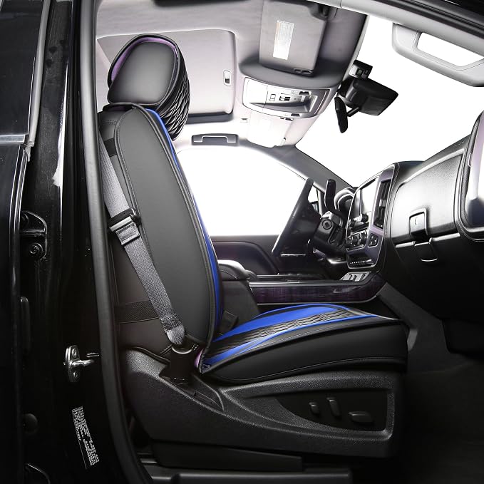 Seat Covers for Chevrolet Silverado / GMC Sierra — Front Seat — Black / Blue