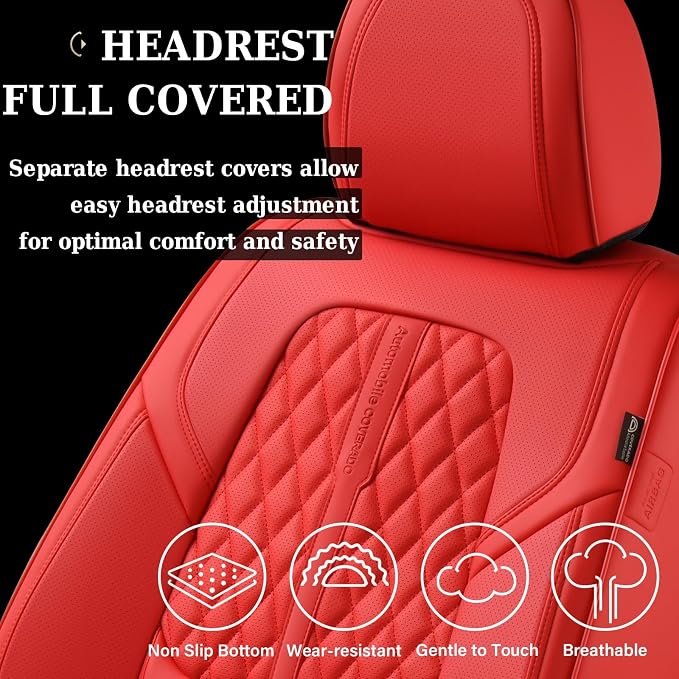 Universal Seat Covers — Front Seat — Red
