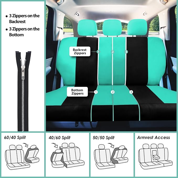 Universal Fabric Seat Covers — Full Set