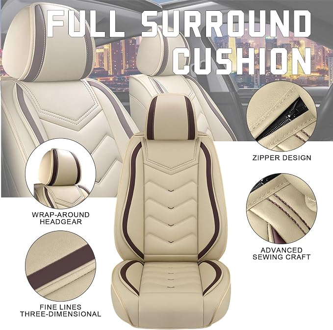 Seat Covers for Honda Civic — Full Set — Beige