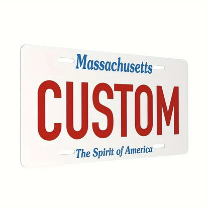Vintage-Style Aluminum License Plate - Customizable Metal Car Tag Perfect for Front or Rear Display, 6x12 Inches 852071ee-eb4e-4392-8311-5940dd866b6b
