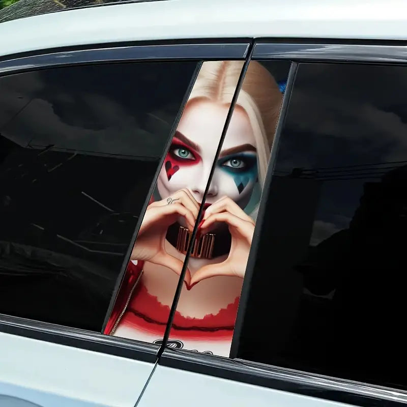 2pcs Fun & Stylish Clown Car Decals - Vinyl B-Pillar Sticker 8835178d-ffe4-4984-9321-a5a33bfa10d5