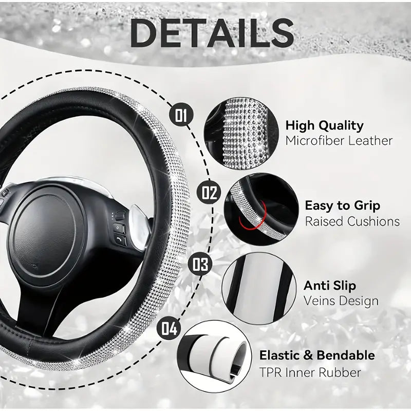 Silvery Car Accessories Set, 27 Pieces Luxury Kit, LOVEWE, Universal Fit 8e0edcdf-1190-4b4a-b566-56da5cdcda3a