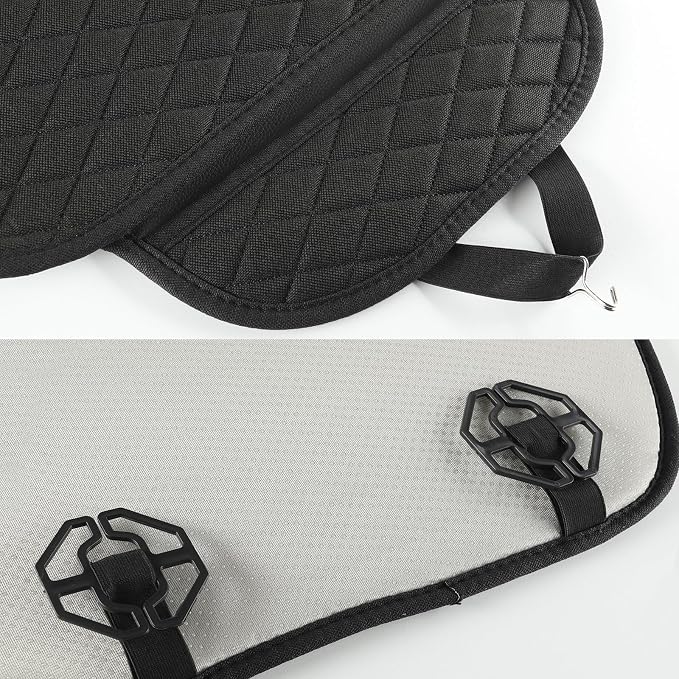 Universal Fabric Seat Covers — Front Seat — Black
