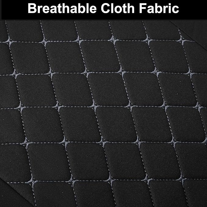 Fabric Car Seat Covers — Front Seat — Black / Gray