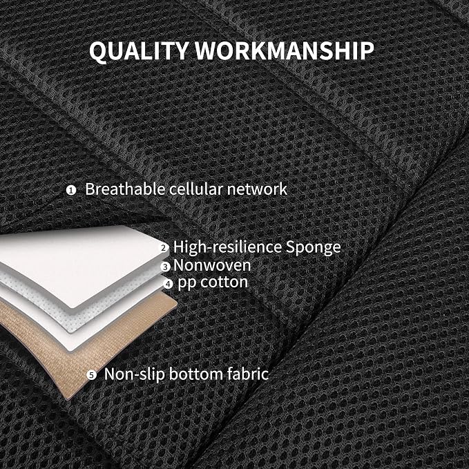 Universal Fabric Seat Covers — Front Seat — Black