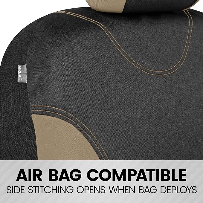 Car Seat Covers — Full Set — Beige