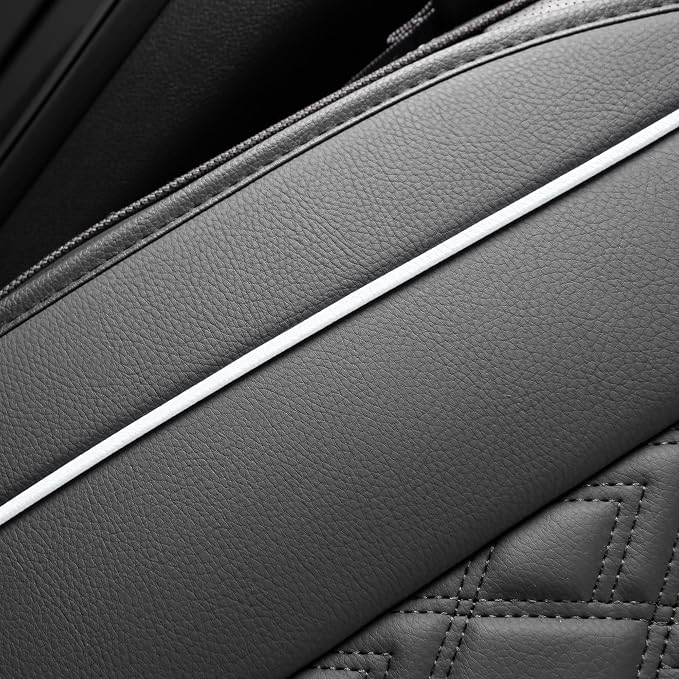 Seat Covers for Chevrolet Silverado / GMC Sierra — Rear Seat — Black / White