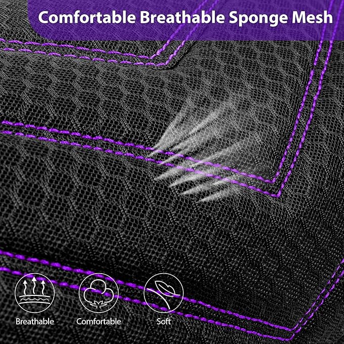 Universal Fabric Seat Covers — Front Seat — Black / Purple