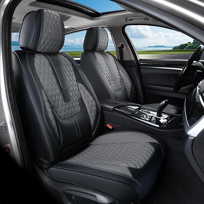 Universal Seat Covers — Full Set — Black / Gray