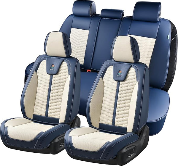 Universal Seat Covers — Full Set — Blue / White