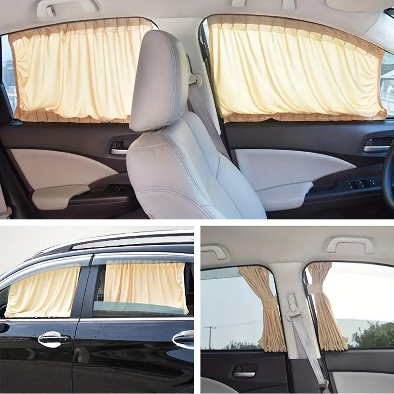 2pcs Universal Car Sun Shade Side Window Curtain Auto Foldable Uv Protection 9285285e7bdcb2fb95bda713ec52754c