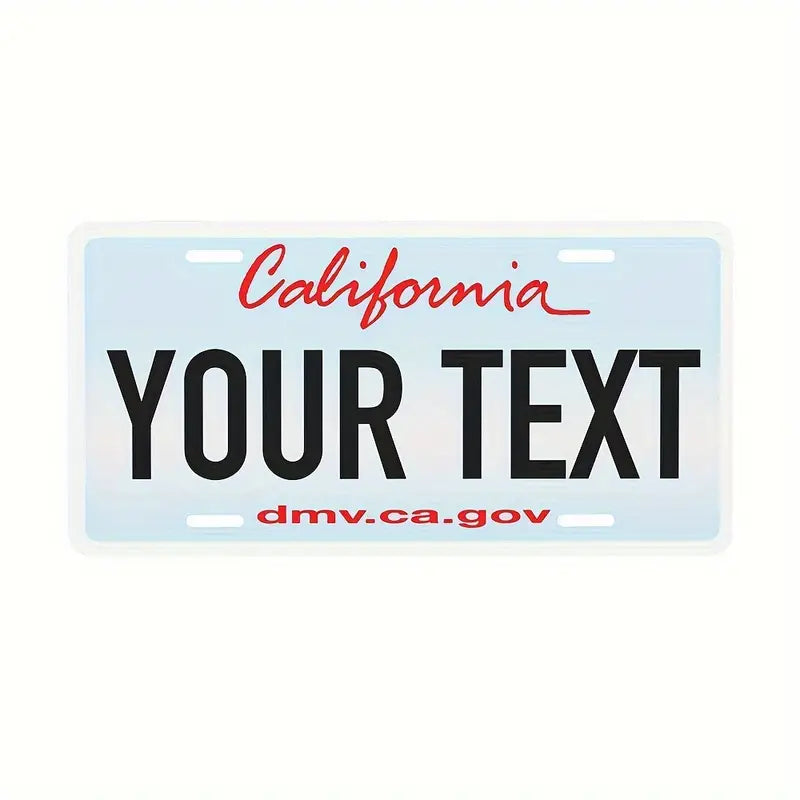 Vintage-Style Aluminum License Plate - Customizable Metal Car Tag Perfect for Front or Rear Display, 6x12 Inches California 6''x12'' 15cm*30cm 9e2dd728-661e-4452-a229-da9ecc0789fa