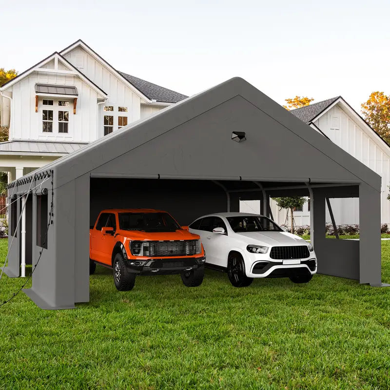 Carports Heavy Duty Carport Canopy with Side Roll 9e98abed-17f0-48f0-9da8-948bd56550ef_21b6e117-34f0-4fe0-8b4f-9f1d52224a7e