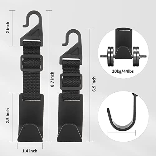 4-Pack Universal Car Headrest Hooks - Adjustable Seat Back Hanger for Bags & Purses B09WRTTRMQ-6-1766502117447