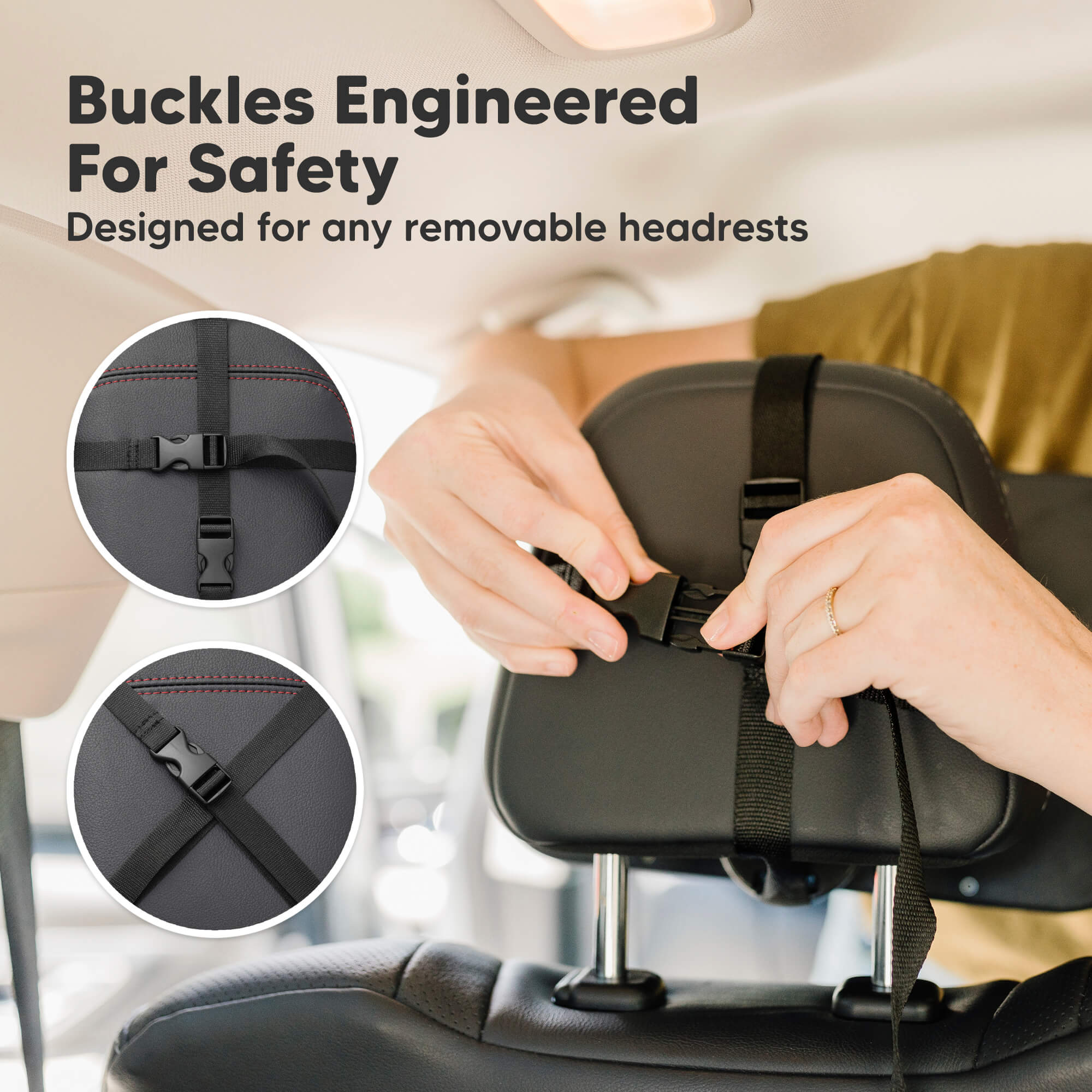 Safety Baby Car Mirror - Shatterproof Rear Facing View Baby_Car_Mirror_Matte_Black_Large__Listing_6.