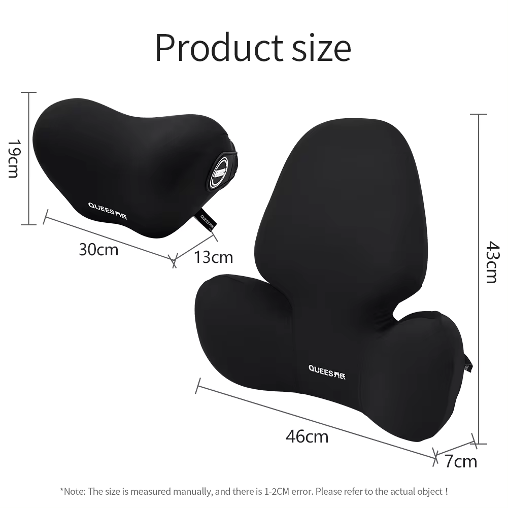 Car Headrest Pillow Neck Driving Seat Memory Foam Waist Protection Car-Lumbar-Support-Pillow-Auto-Neck-Pillow-Waist-Support-Removable-Washable-Backrest-Universal-Vehicle-Cushion-Waist_jpg