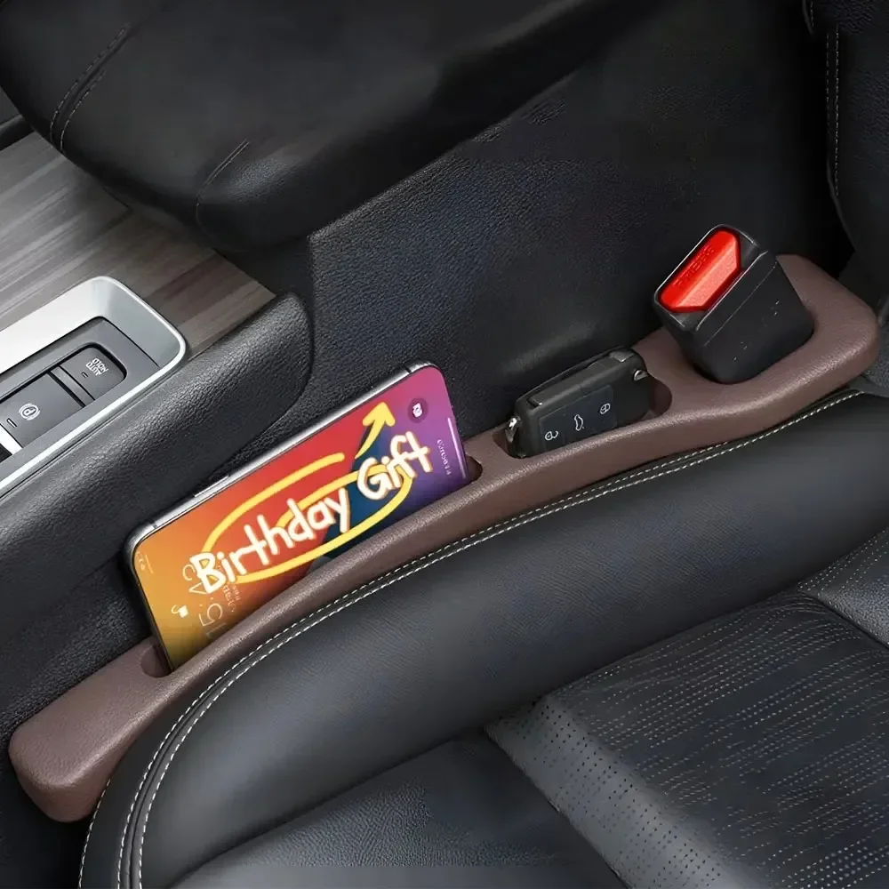 Universal 2 Pcs Car Seat Gap Filler & Console Organizer Set Description_images_04