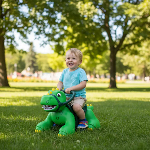 6V Ride-On Dinosaur with Interactive Smoke & Sound Effect