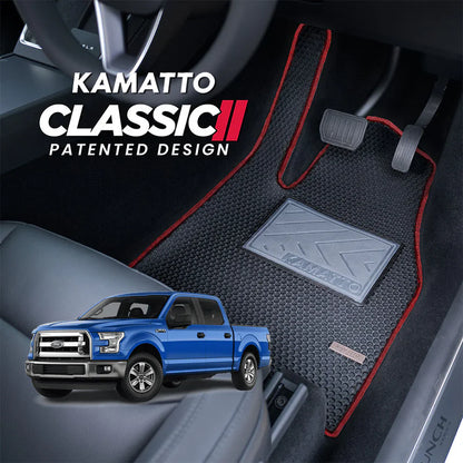 Ford F-150 KAMATTO floor mats installed crew cab 2015-2020