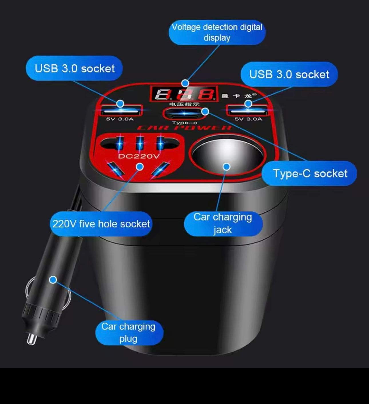 200W 12V 24V To 220V Car Power Inverter LED FullSizeRender_6189c106-421f-4c5b-8d4f-5cbcd48f01d3