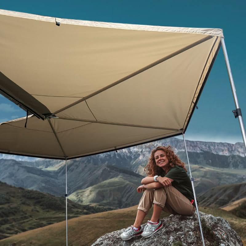 270° Fan-Shape Car Side Awning – Hexagon Waterproof UV Shield H5ce0827524d145f3ab67dc3b1e885637t