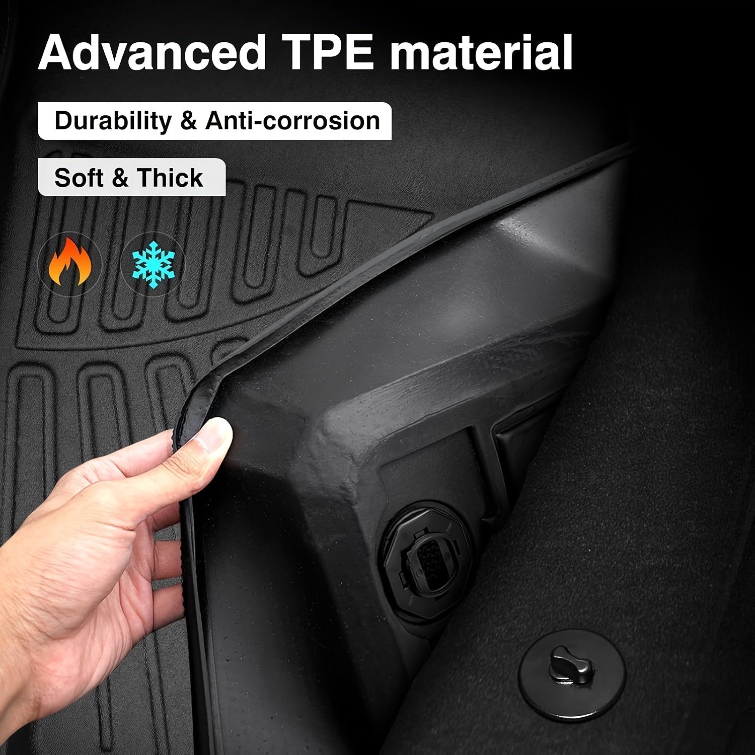 Chevrolet Spark 2016–2020 3D Laser-Fit All-Weather TPE Floor Mats (LHD)