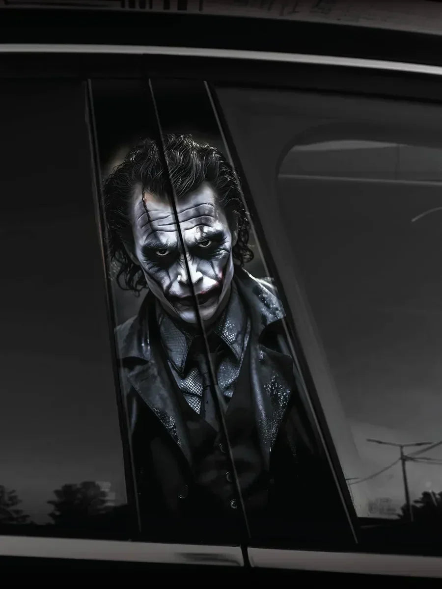 2Pcs Stickers on door pillars Joker