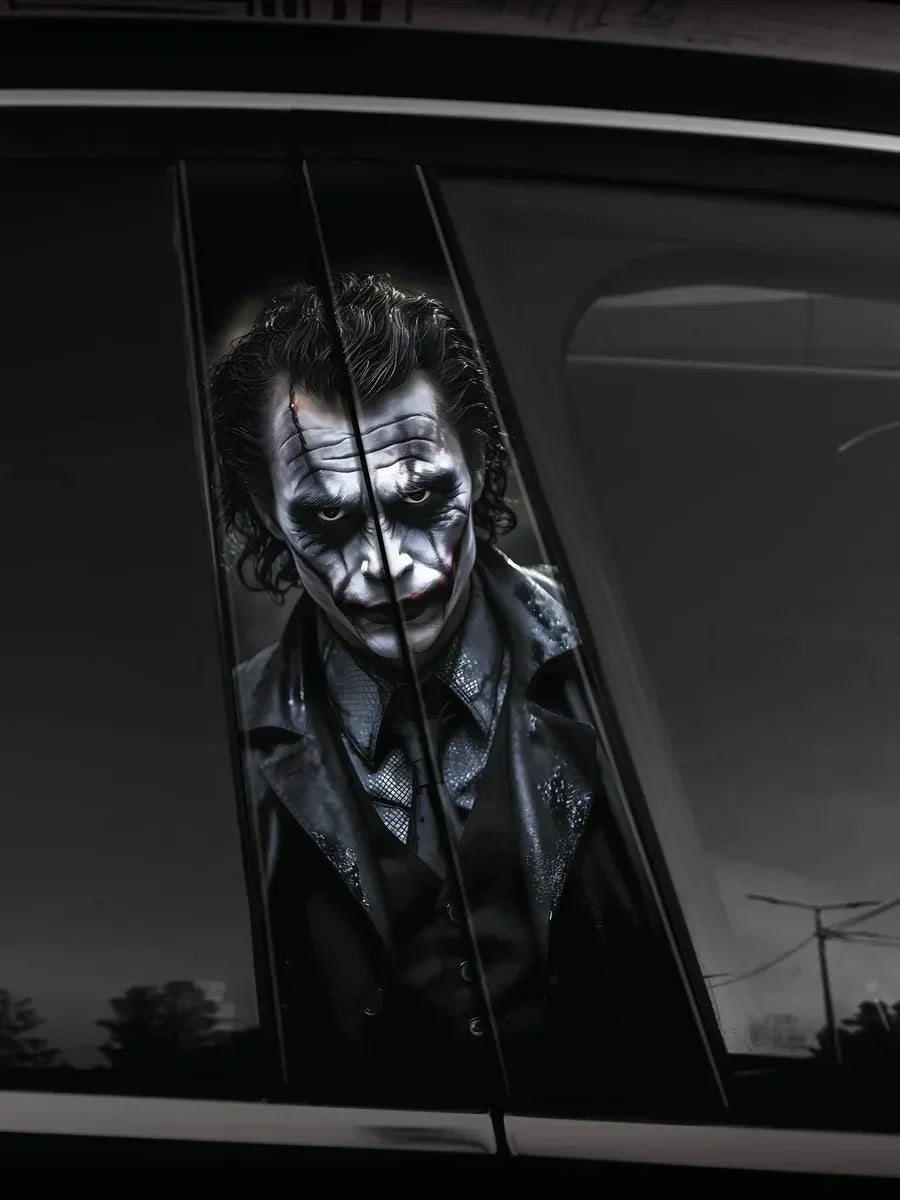 2Pcs Stickers on door pillars Joker