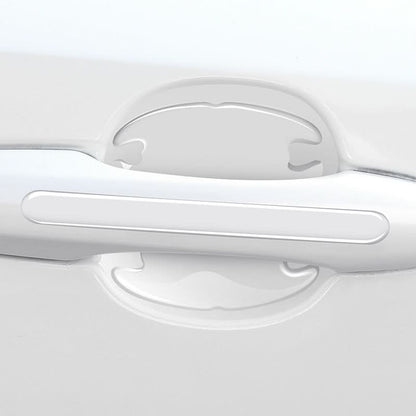 Car door handle and side decal application