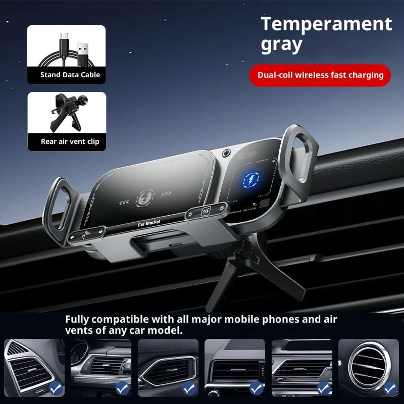 2024 Wireless Car Phone Holder, Dual Coil Fast Charging Mount Grey O1CN015akngb1MfBffZmzfe__4054101461-0-cib1-f