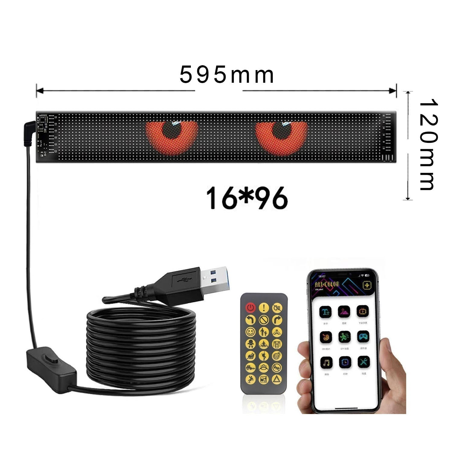 Large Led Flexible Display With Animated Flashing Devil's Eye 16*96 Flexible Screen Square O1CN016ZEYS32AuVgIMzYgW__3070588263-0-cib_1