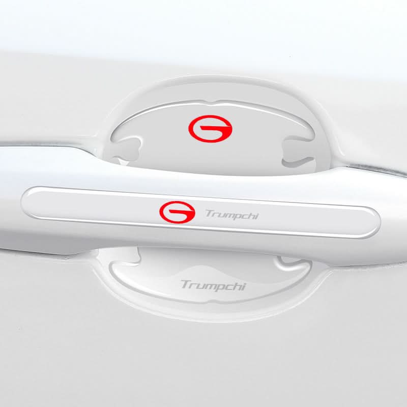 Car handle decal with logo