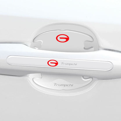 Car handle decal with logo