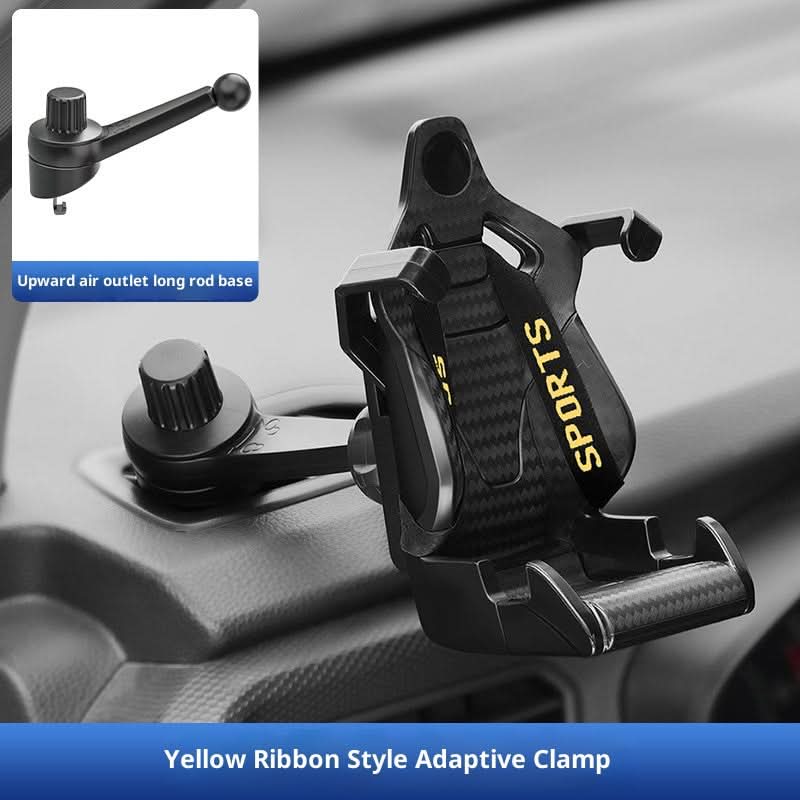 Racer Modified Car Phone Holder, Universal Air Vent Mount Bracket Snail style base [suitable for side window air conditioning vents] yellow ribbon O1CN01Bmmhcc1sb7t1N3akK_8470025b-6daf-4026-8135-dacb2e8eec42