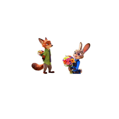Zootopia Car Window Sticker Judy Cartoon Nick Creative Glass Electric Motorcycle Decorative Sticker