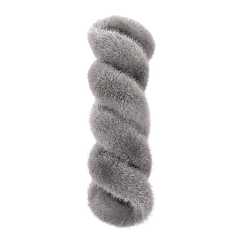 Warm Plush Car Steering Wheel Cover Gray O1CN01a6063T2H1H91T47gX__2215075849090-0-cib