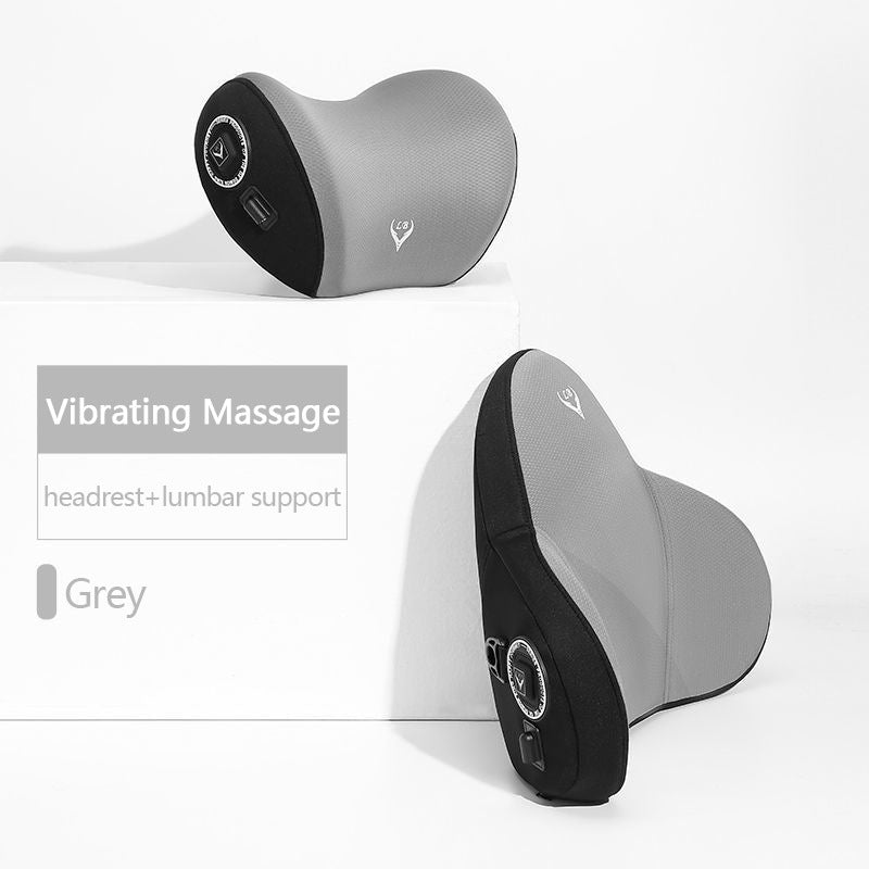 Car Neck Pillow Cushion with Intelligent Electric Massage Gray Pillow and Waist O1CN01lCprnp1dp7gCpCaWY__2216893393784-0-cib