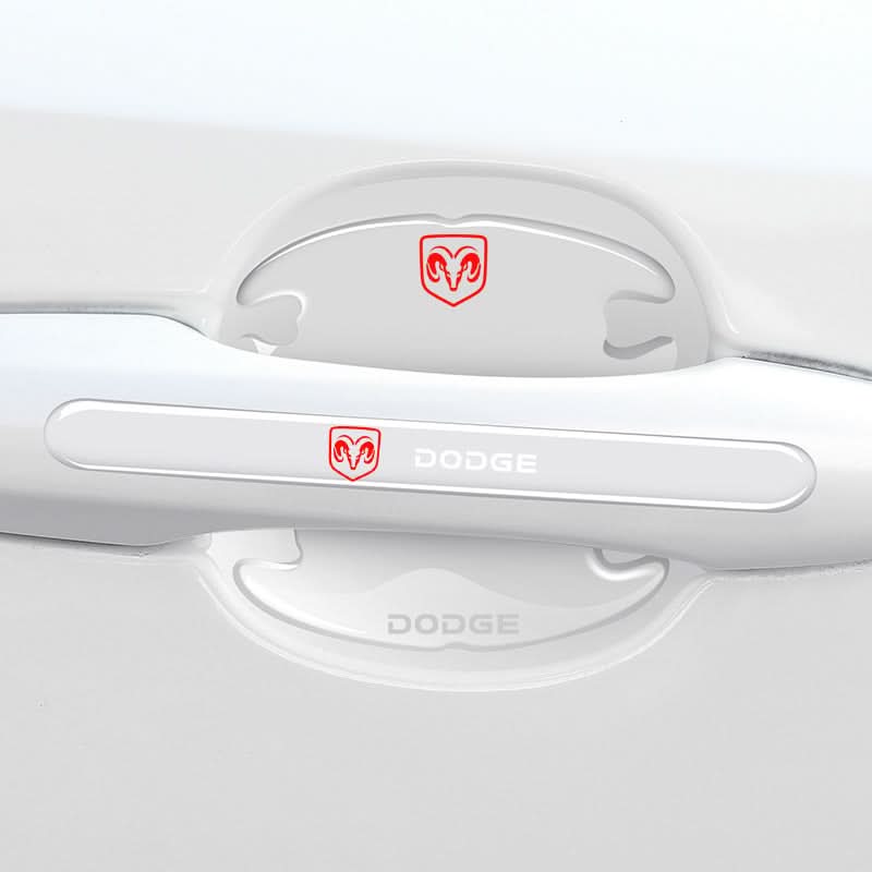 Car handle decal with logo
