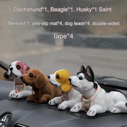 Car Shaking Head Dog Decoration Platform Interior 4-piece dog set O1CN01yUIWpy2HTD5dhfd5g__2212071739151_430x_1